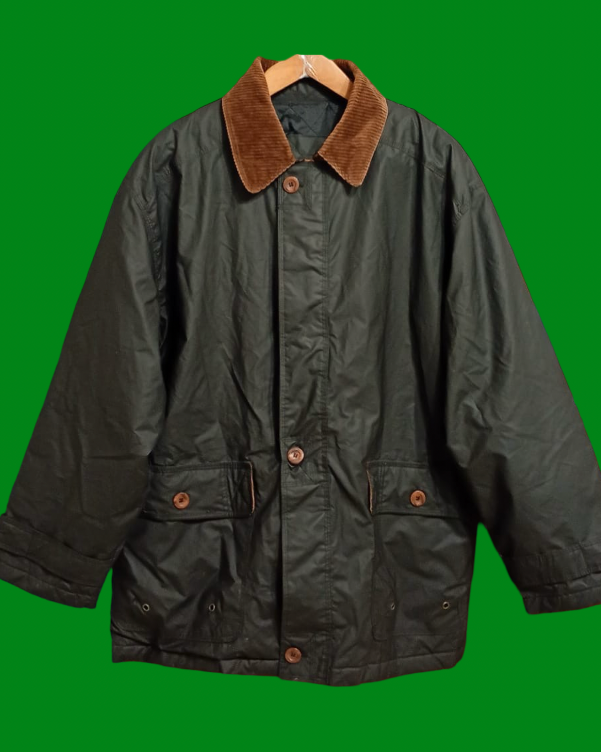 Vintage Green Brown Multi 90's Jacket Unisex Size L