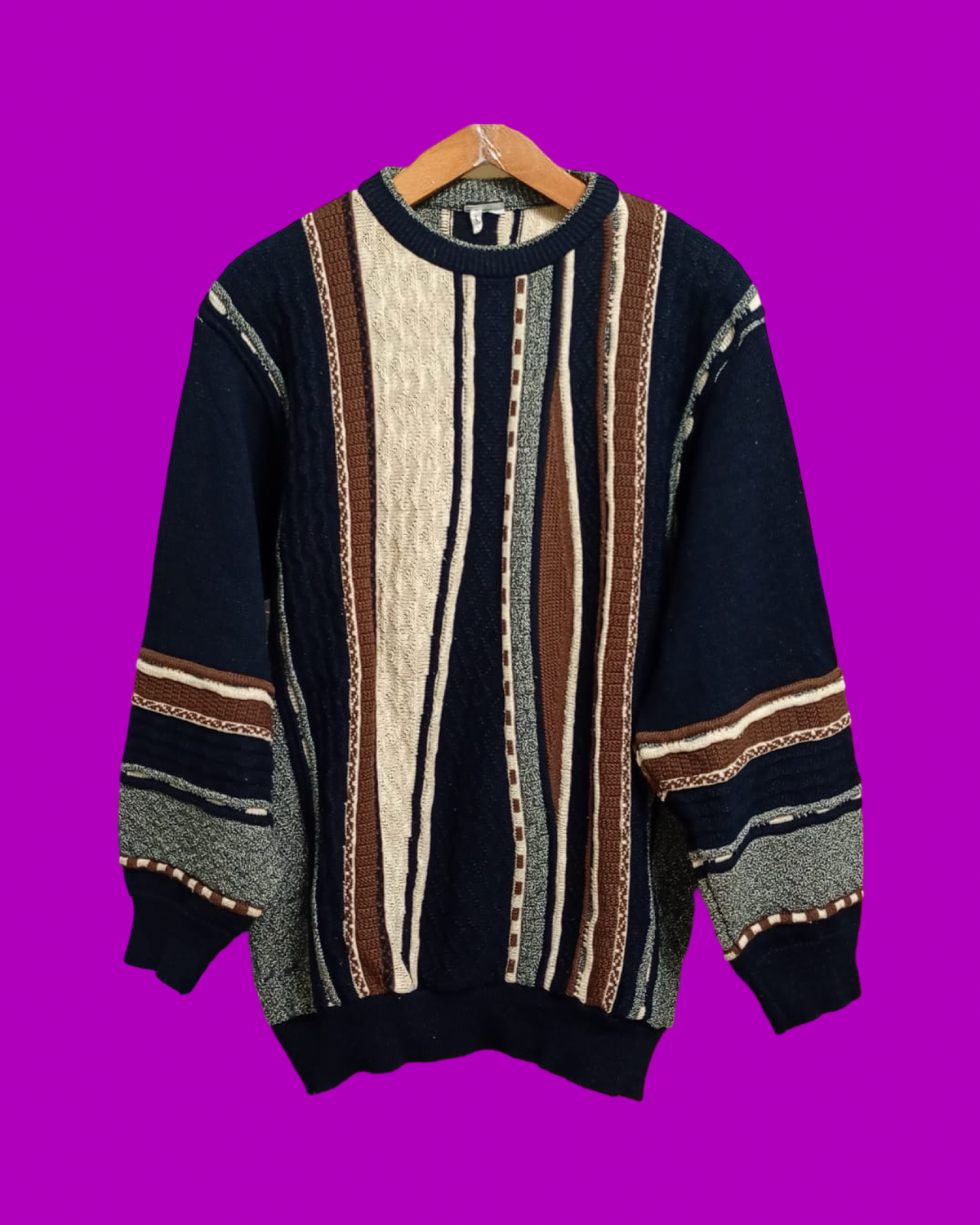 Vintage Multicolor Fantasy 90's Sweater Unisex Size L