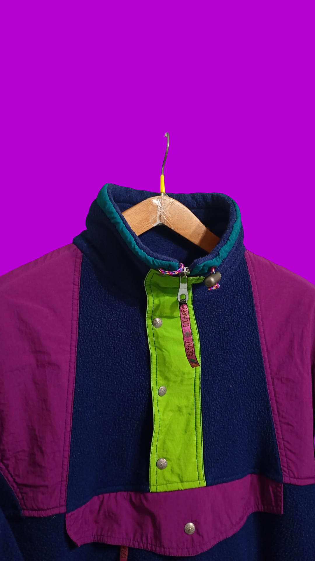 Vintage Multicolor Fantasy 90's Rare Fleece Unisex Size L