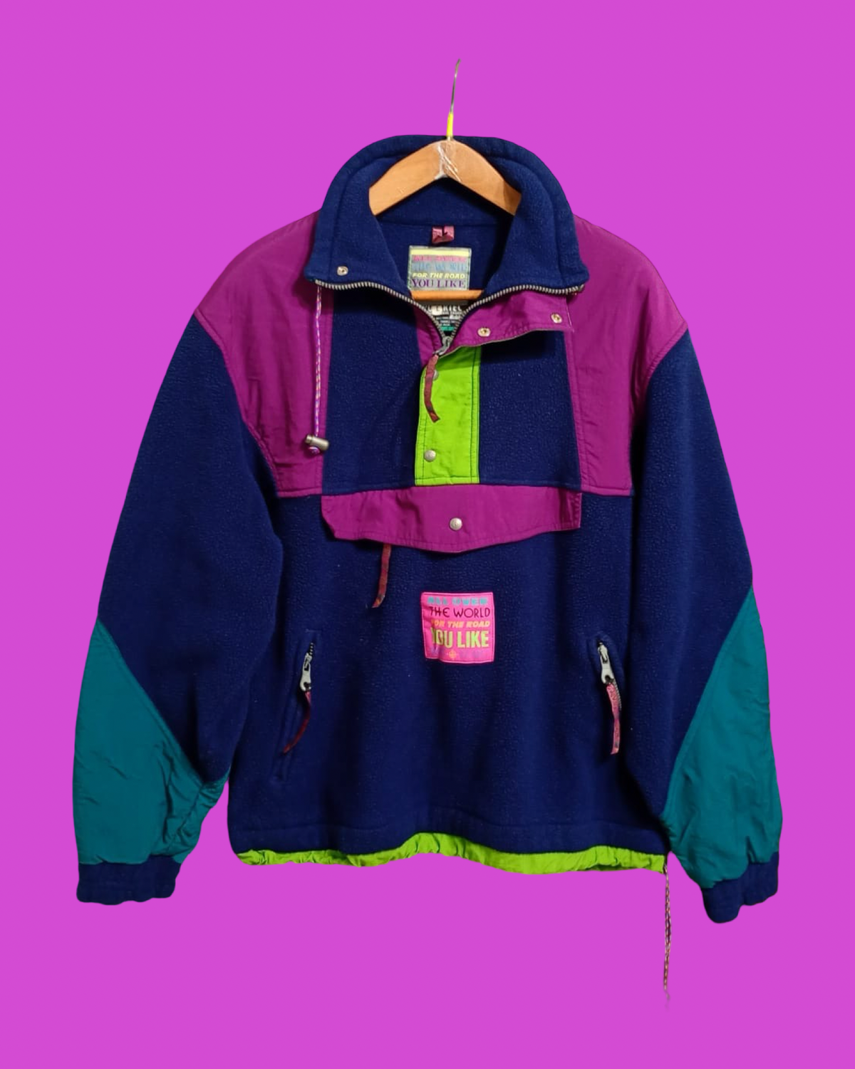 Vintage Multicolor Fantasy 90's Rare Fleece Unisex Size L