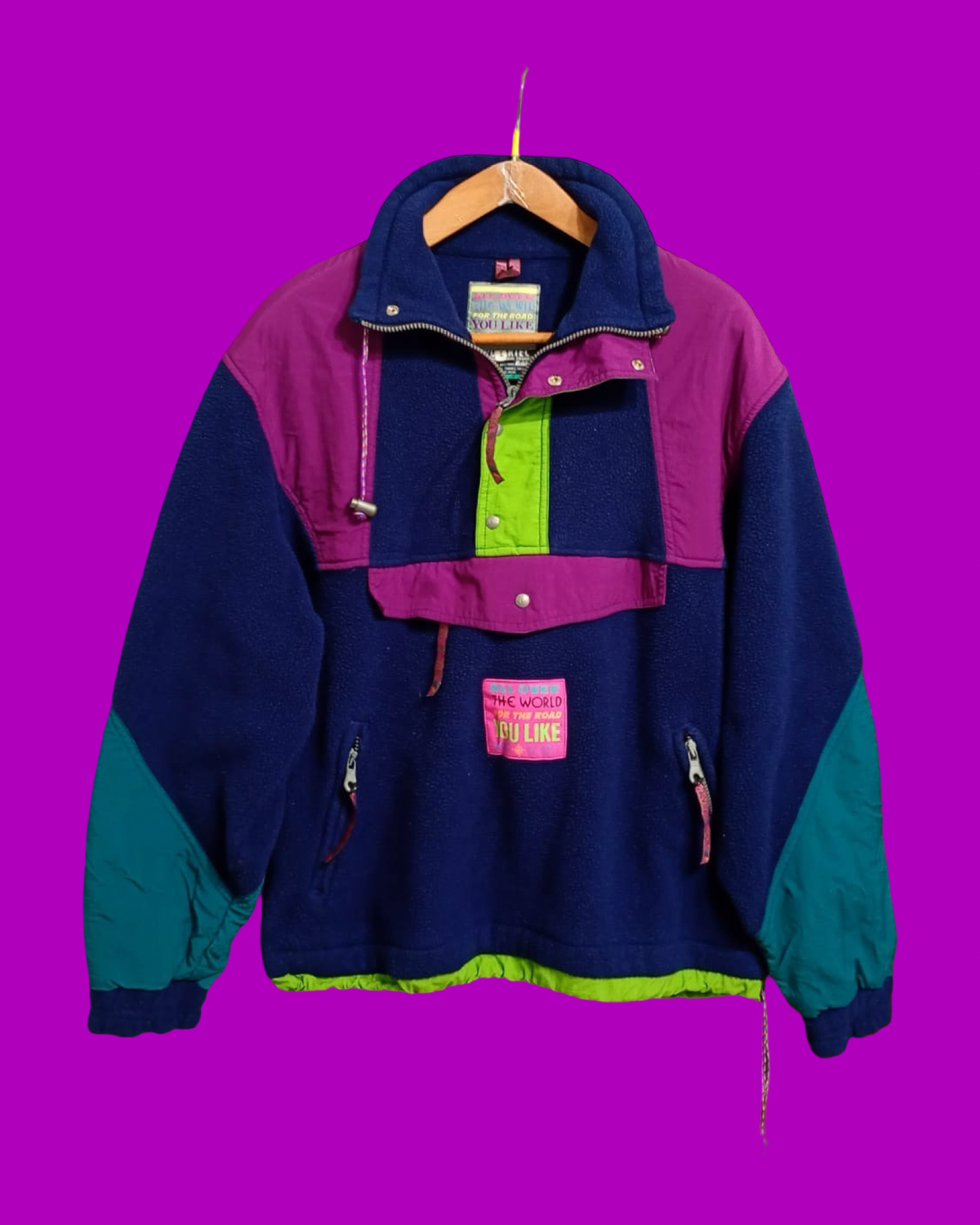 Vintage Multicolor Fantasy 90's Rare Fleece Unisex Size L