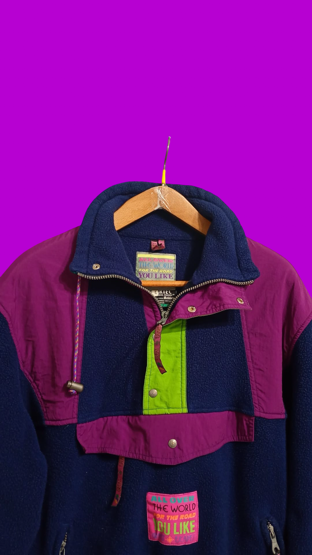 Vintage Multicolor Fantasy 90's Rare Fleece Unisex Size L
