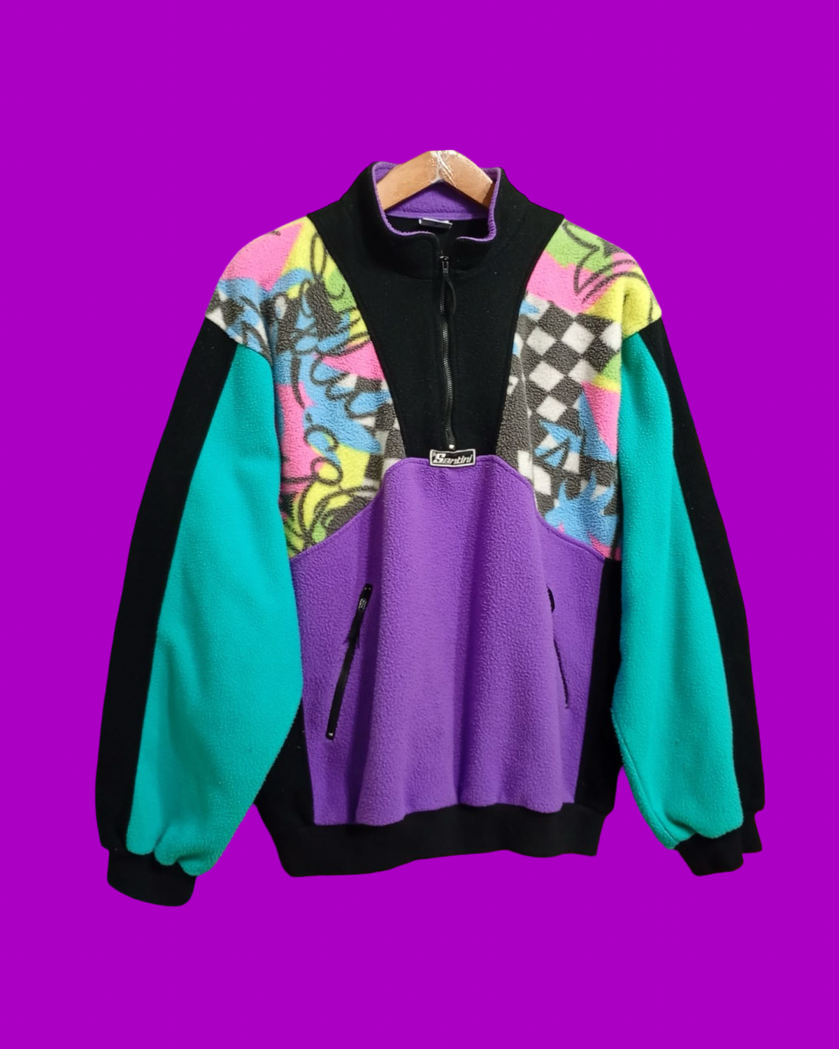 Vintage Multicolor Fantasy 90's Rare Fleece Unisex Size M