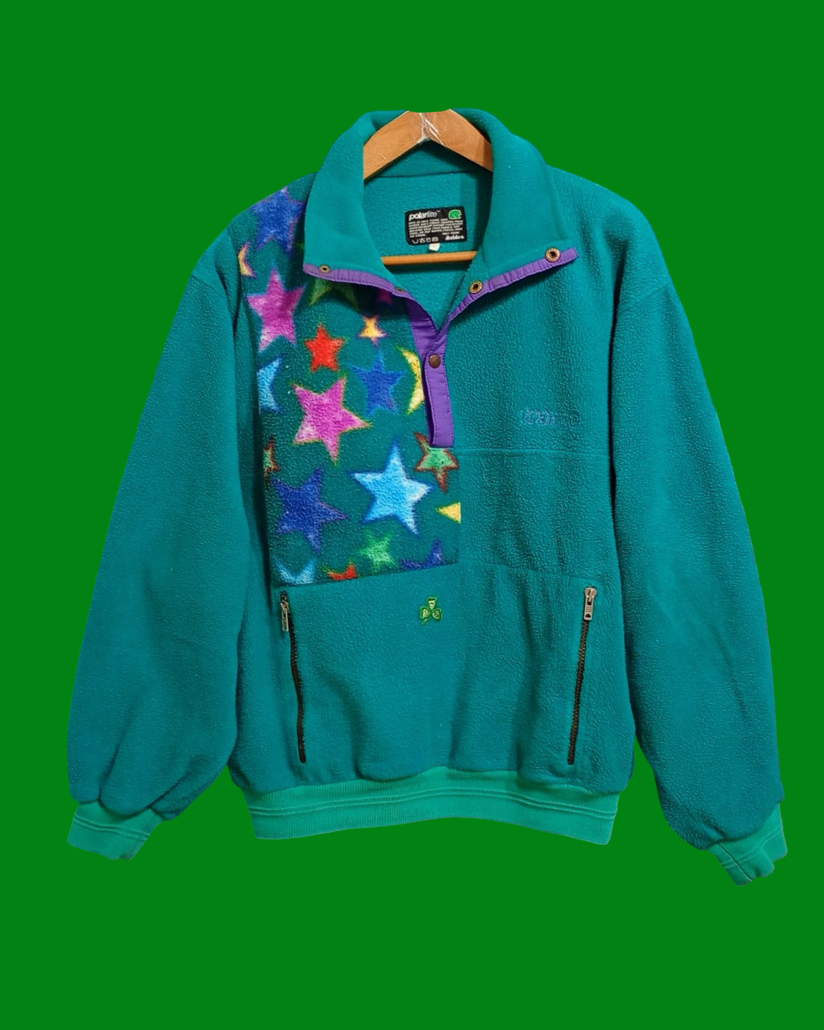 Vintage Multicolor Fantasy 90's Rare Fleece Unisex Size L