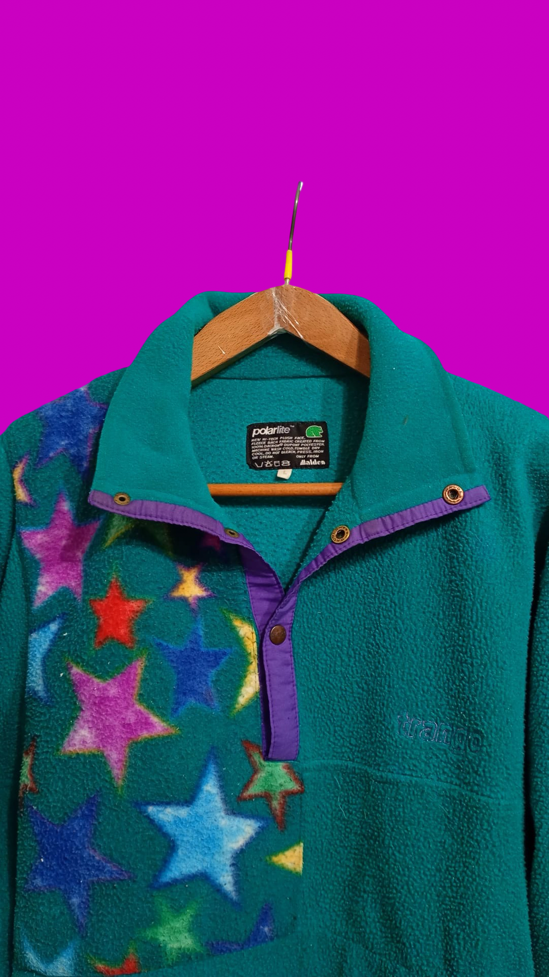 Vintage Multicolor Fantasy 90's Rare Fleece Unisex Size L