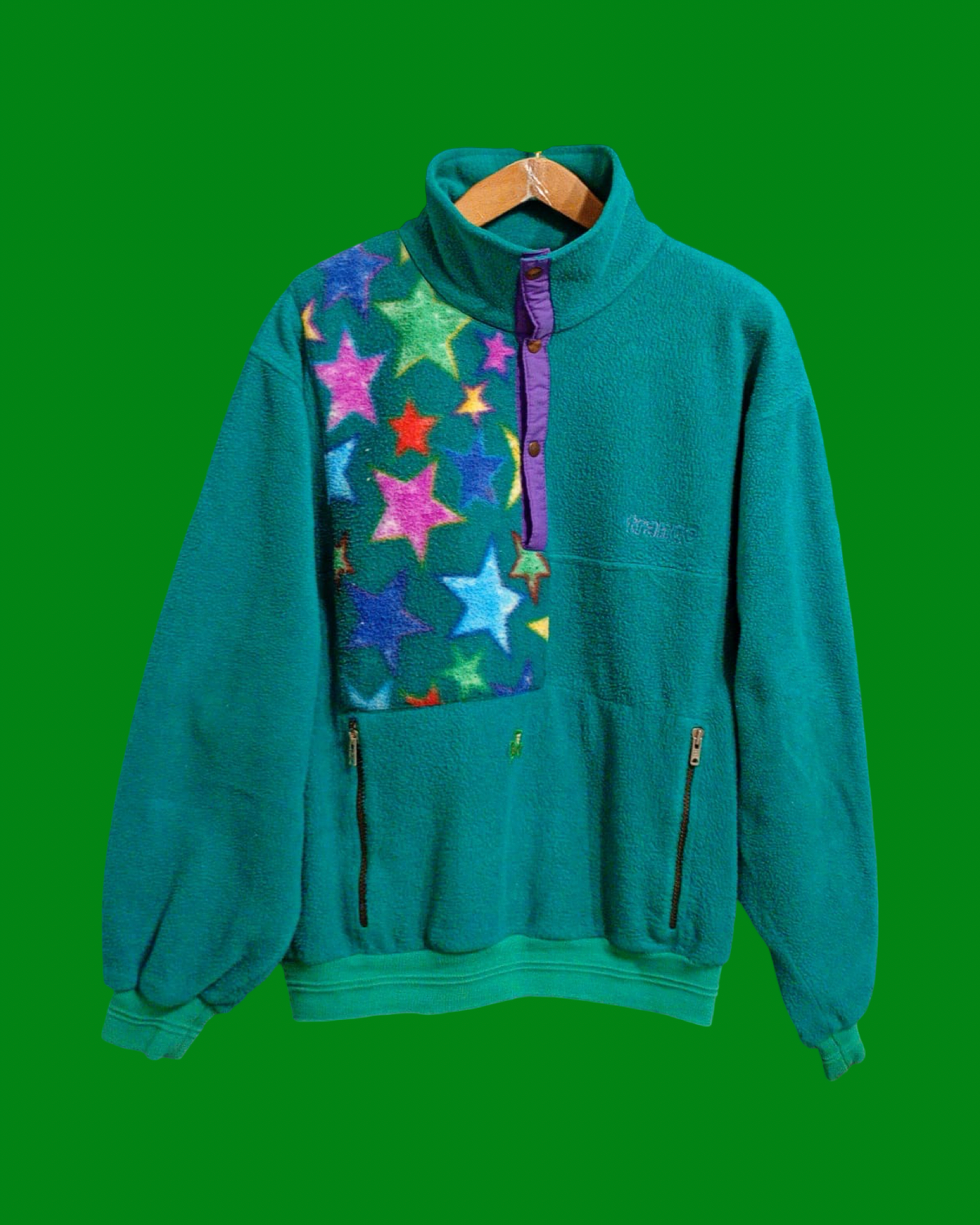 Vintage Multicolor Fantasy 90's Rare Fleece Unisex Size L