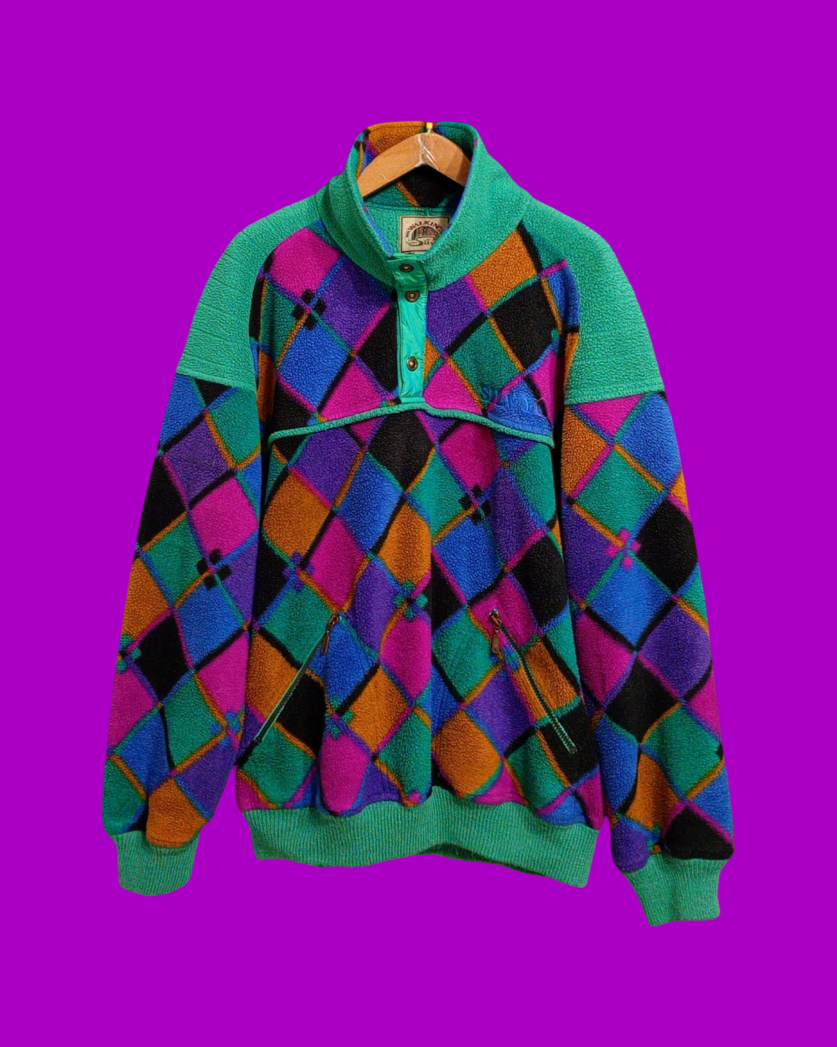 Vintage Multicolor Fantasy 90's Rare Fleece Unisex Size XL
