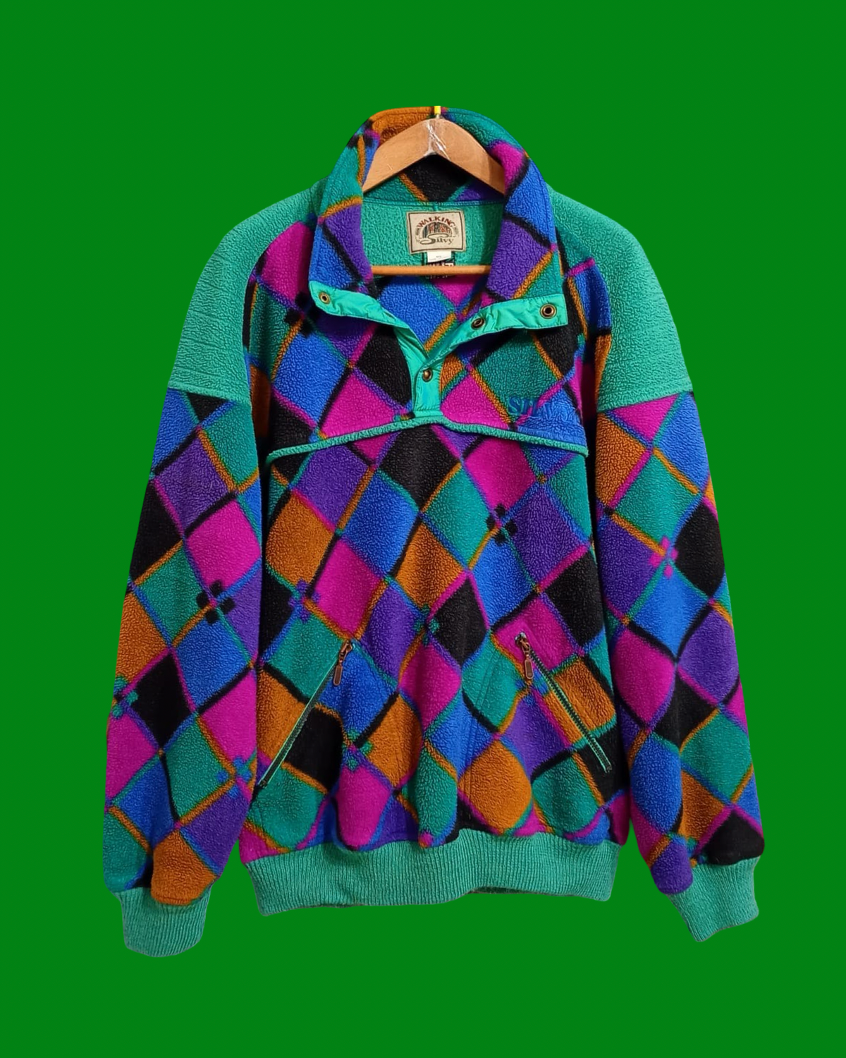 Vintage Multicolor Fantasy 90's Rare Fleece Unisex Size XL