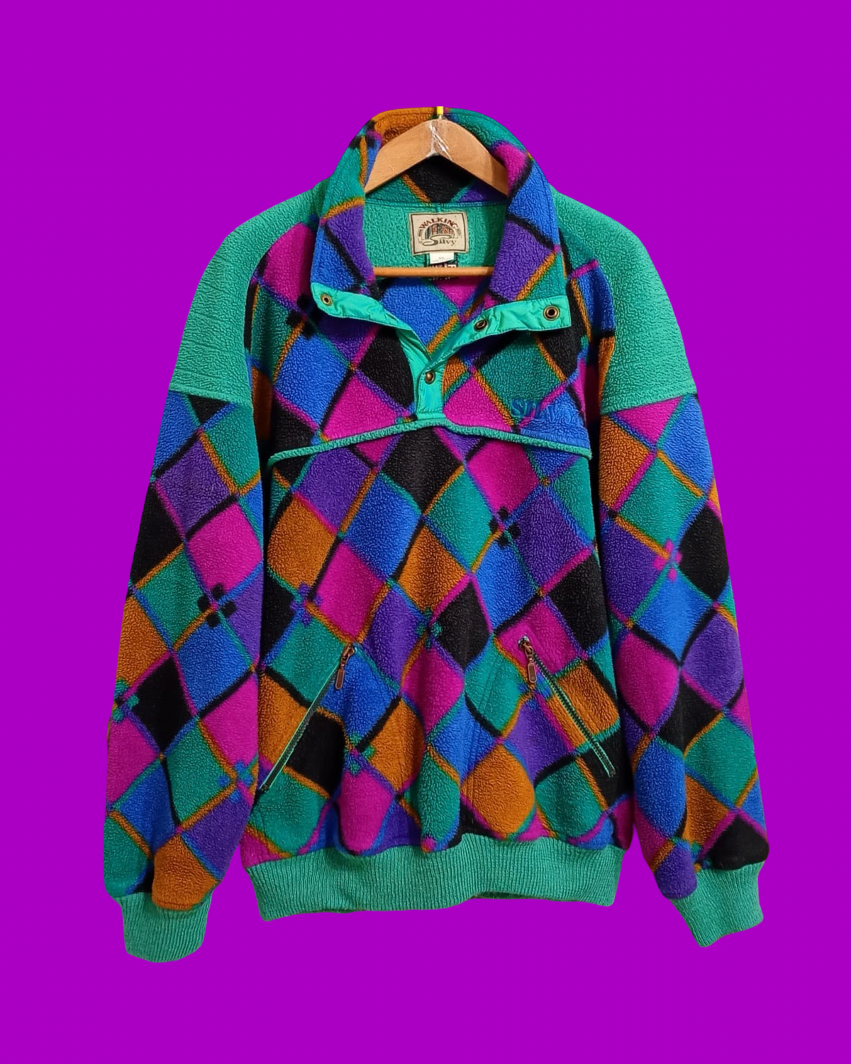 Vintage Multicolor Fantasy 90's Rare Fleece Unisex Size XL