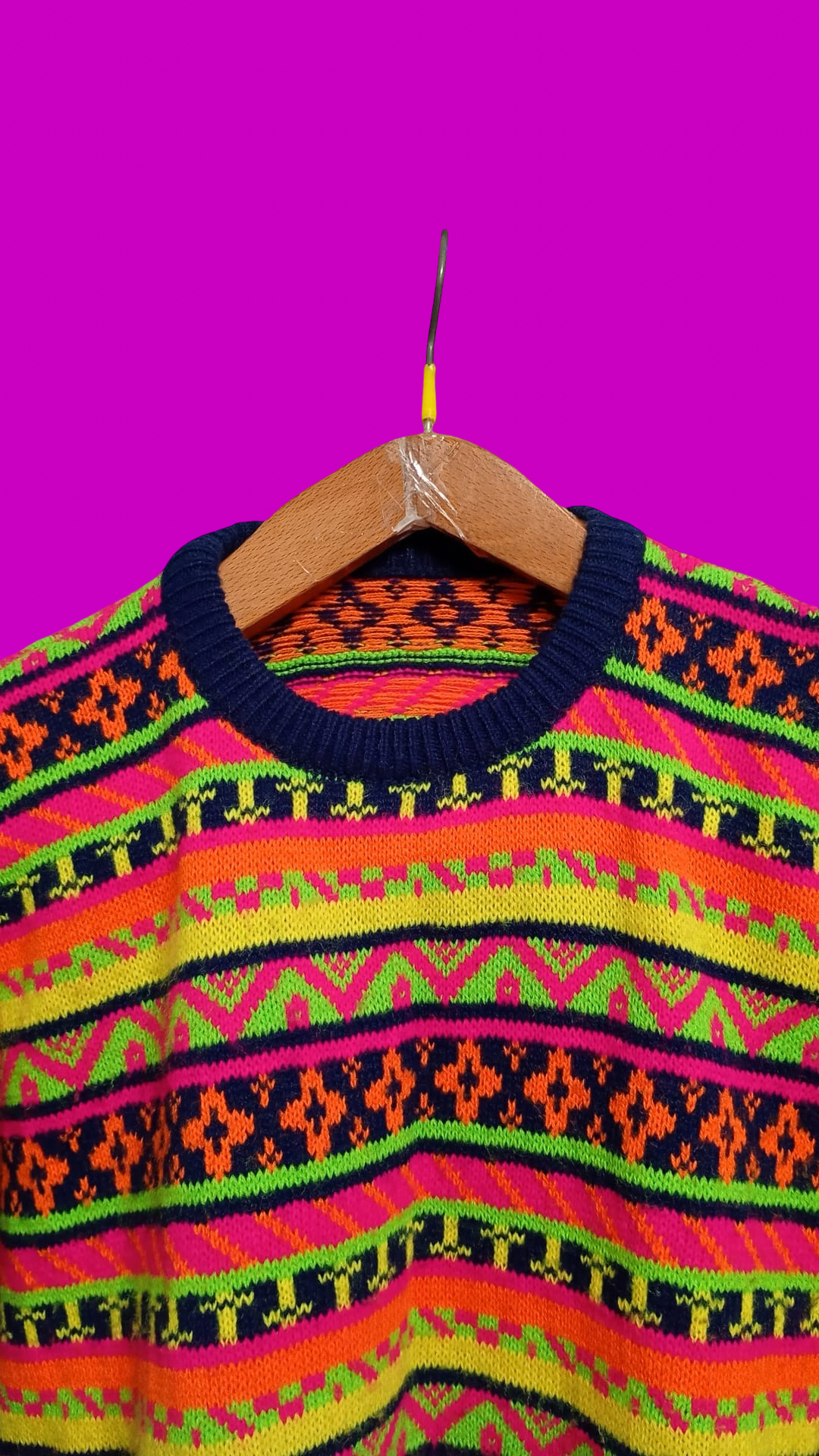 Vintage Multicolor Fantasy 90's Sweater Woman Size M