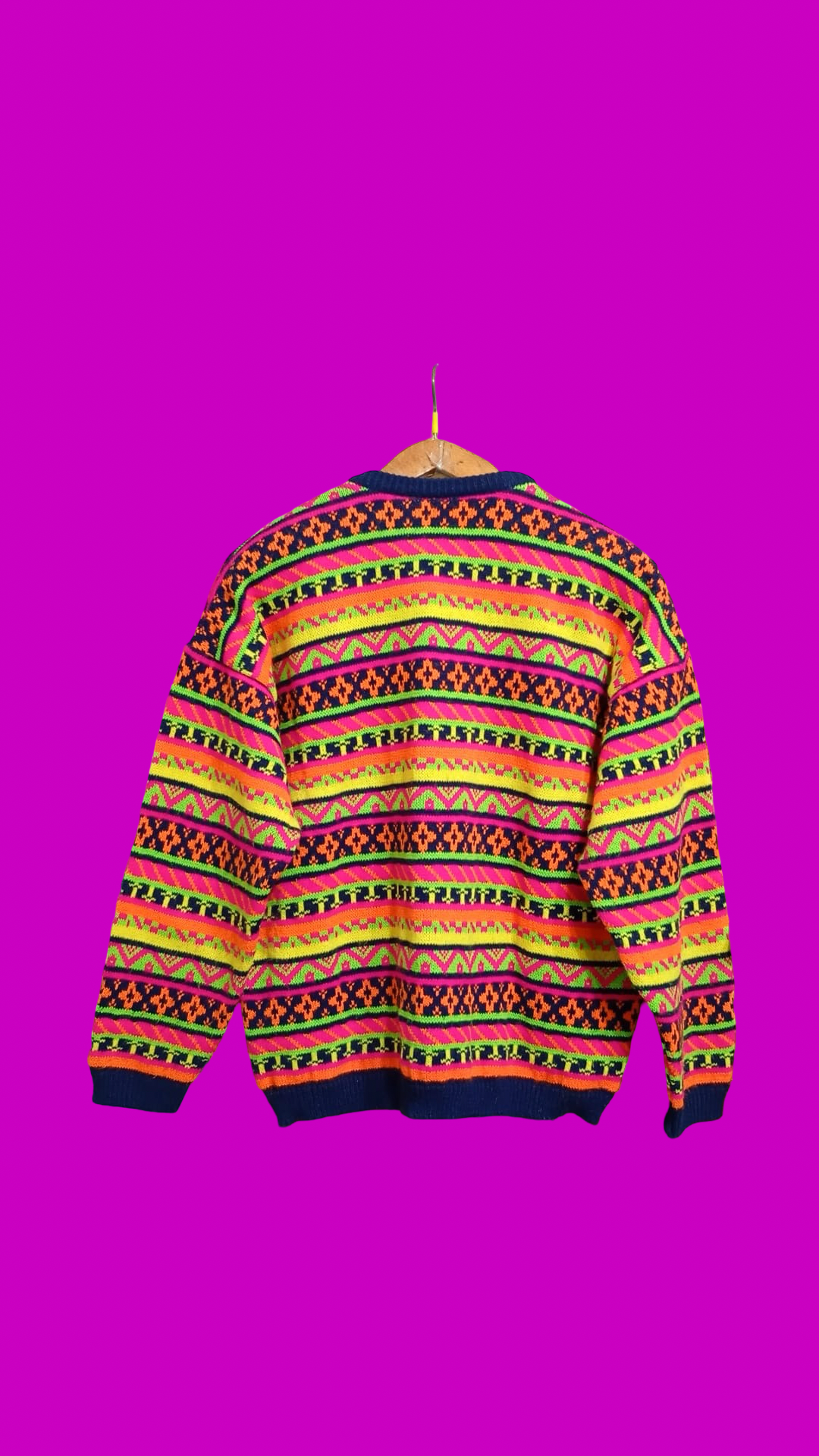 Vintage Multicolor Fantasy 90's Sweater Woman Size M
