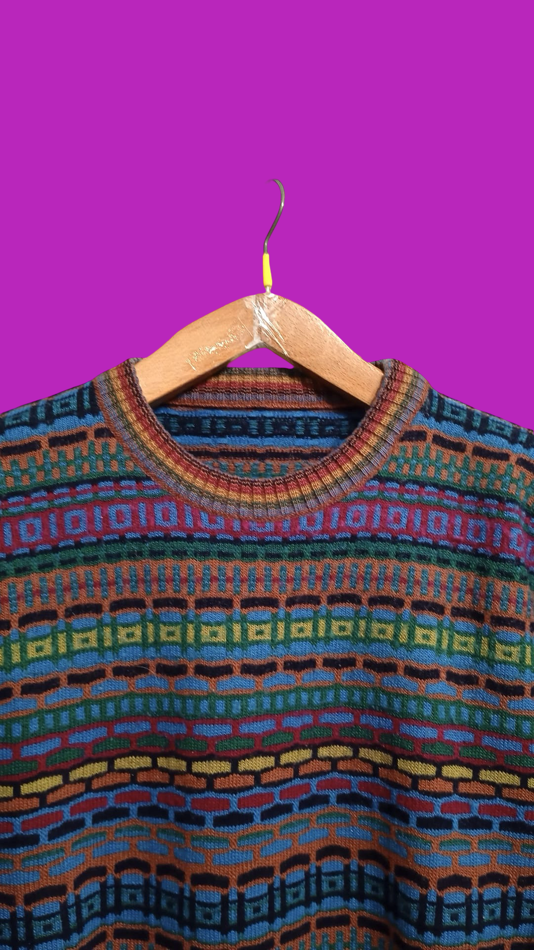 Vintage Multicolor Fantasy 90's Sweater Unisex Size L
