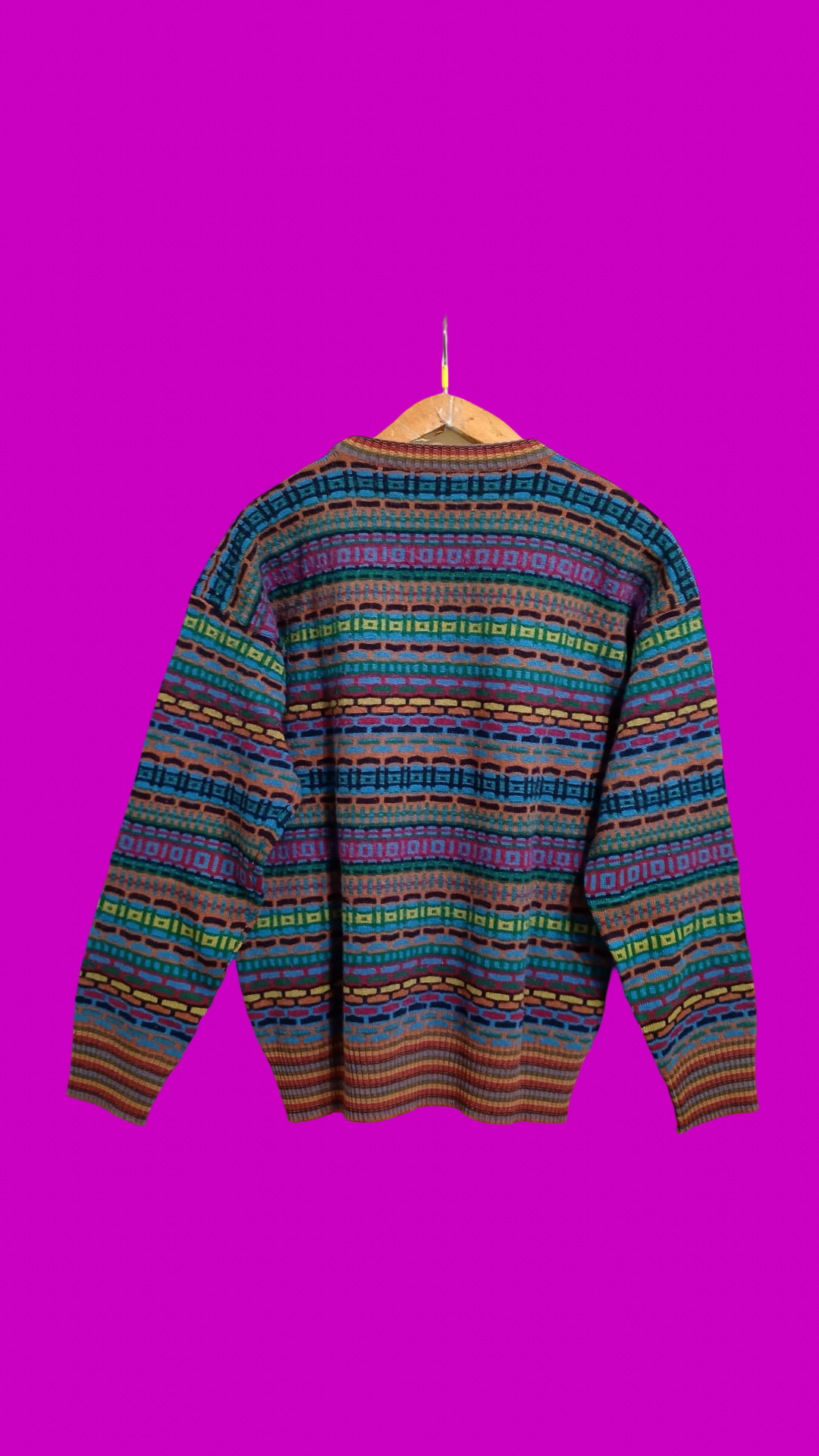 Vintage Multicolor Fantasy 90's Sweater Unisex Size L