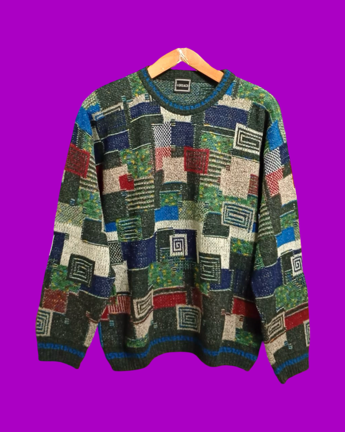 Vintage Multicolor Fantasy 90's Versace Sweater Unisex Size M