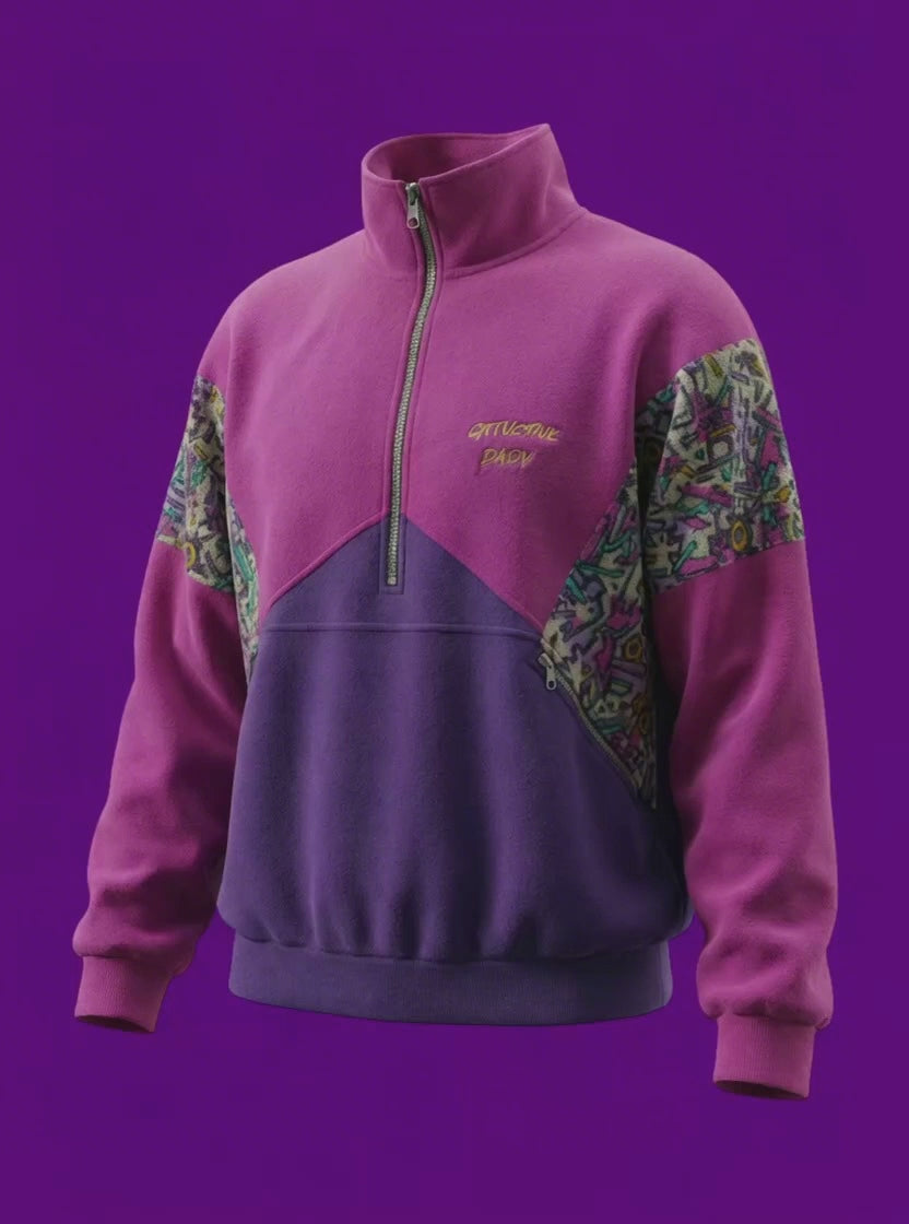 Vintage Multicolor Fantasy 90's Fleece Unisex Size L